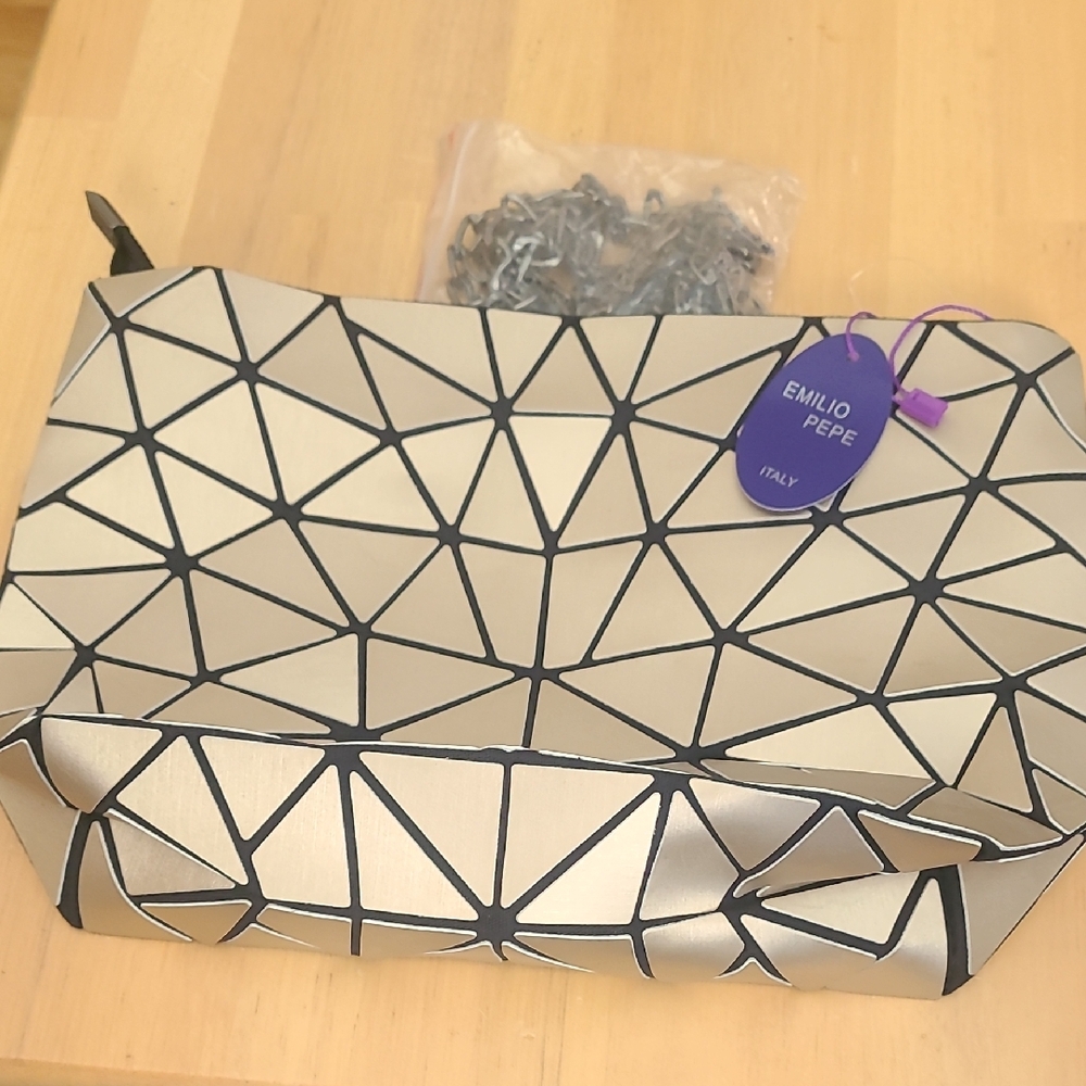 Emilio Pepe Metallic Geometric  Bag